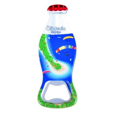 Fethiye Themed Customised Uv Printed Coca Cola Bottle Shape Plastic Base Bottle Opener 42x120 mm - 4