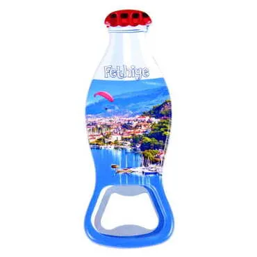 Fethiye Themed Customised Uv Printed Coca Cola Bottle Shape Plastic Base Bottle Opener 42x120 mm - 8