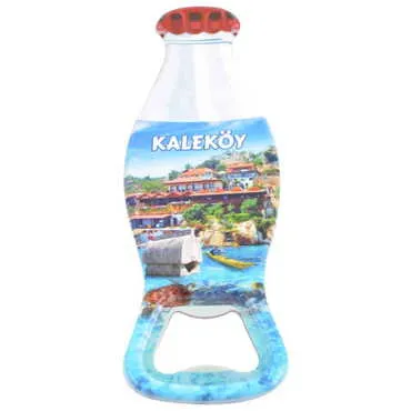 Kekova Themed Customised Uv Printed Coca Cola Bottle Shape Plastic Base Bottle Opener 42x120 mm - 4