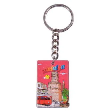 Toptan Antalya Temalı Uv Baskılı Dikdörtgen Anahtarlık 31x106 mm - 3