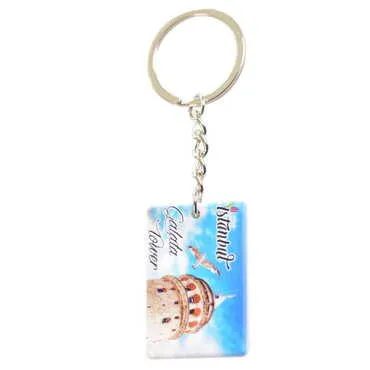 Toptan İstanbul Temalı Uv Baskılı Dikdörtgen Anahtarlık 31x106 mm - 19