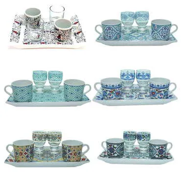 Ceramic Turkish Coffee Serving Set For 2 People - 2
