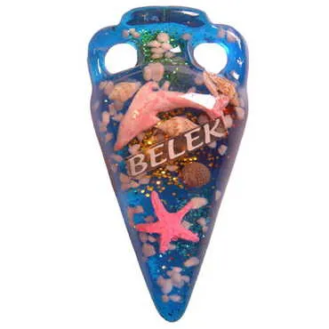 Belek Themed Transparent Polyester Photo Fridge Magnet - 9