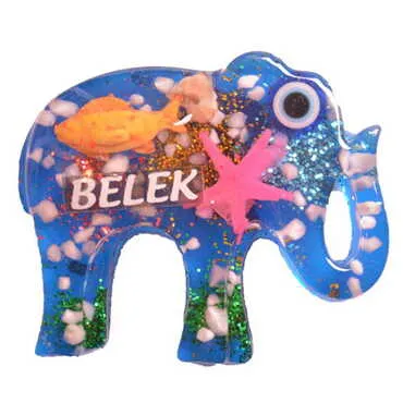 Belek Themed Transparent Polyester Photo Fridge Magnet - 17