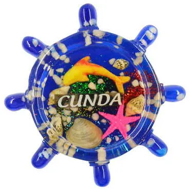 Cunda Themed Transparent Polyester Photo Fridge Magnet - 10
