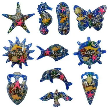 Toptan Çeşme Temalı Şeffaf Polyester Magnet - 2