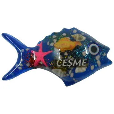 Toptan Çeşme Temalı Şeffaf Polyester Magnet - 8