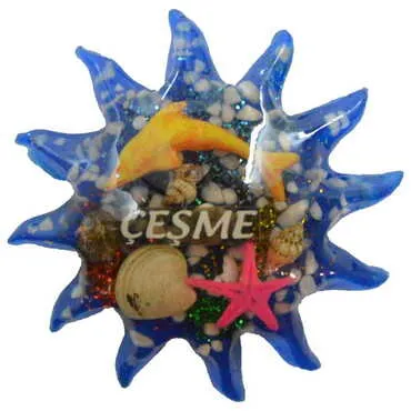 Toptan Çeşme Temalı Şeffaf Polyester Magnet - 9