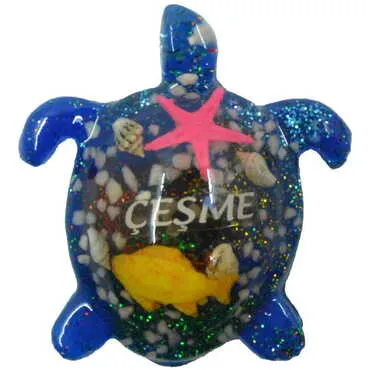 Toptan Çeşme Temalı Şeffaf Polyester Magnet - 17