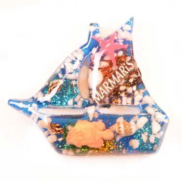 Marmaris Themed Transparent Polyester Photo Fridge Magnet - 6