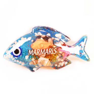 Marmaris Themed Transparent Polyester Photo Fridge Magnet - 13