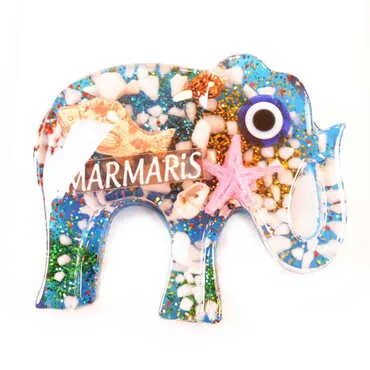 Marmaris Themed Transparent Polyester Photo Fridge Magnet - 14