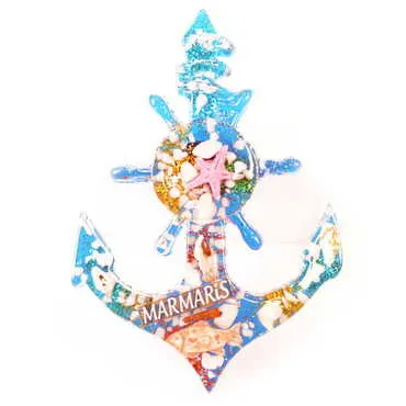 Marmaris Themed Transparent Polyester Photo Fridge Magnet - 19