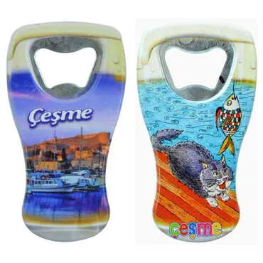 Toptan Çeşme Temalı Myros Bira Bardağı Açacak Magnet 52x97 mm - 3