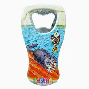 Toptan Çeşme Temalı Myros Bira Bardağı Açacak Magnet 52x97 mm - 4
