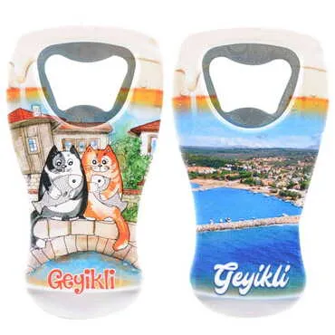 Geyikli Themed Customised UV Printed Beer Glass Shape Plastic Base Bottle Opener 52x97 mm - 3