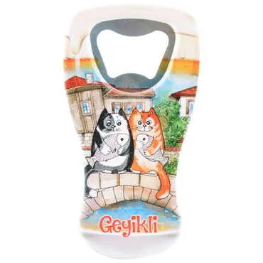 Geyikli Themed Customised UV Printed Beer Glass Shape Plastic Base Bottle Opener 52x97 mm - 5
