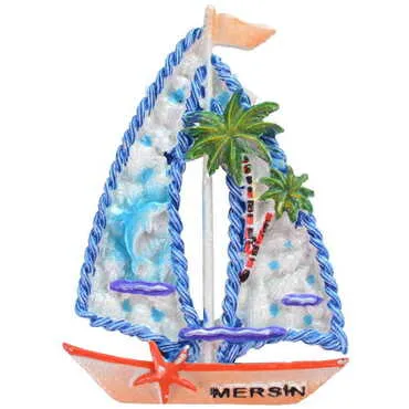 Mersin Themed Polyester Stoned And Nacrous Fridge Magnet - 3