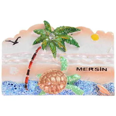 Mersin Themed Polyester Stoned And Nacrous Fridge Magnet - 6