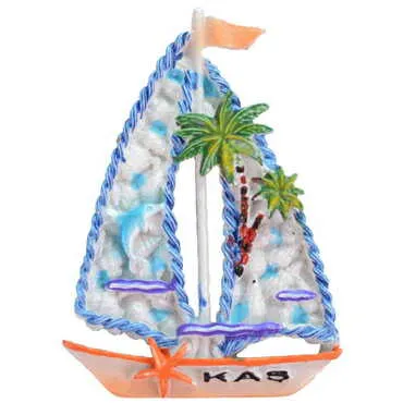 Kas Themed Polyester Stoned And Nacrous Fridge Magnet - 5