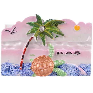 Kas Themed Polyester Stoned And Nacrous Fridge Magnet - 6