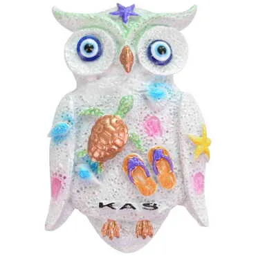 Kas Themed Polyester Stoned And Nacrous Fridge Magnet - 13