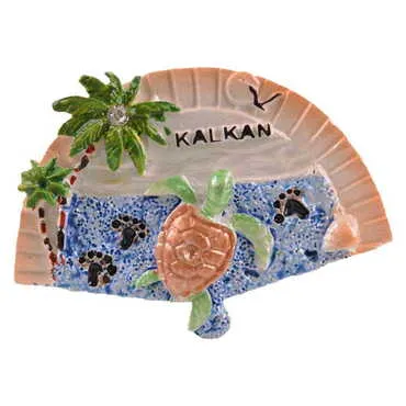 Kalkan Themed Polyester Stoned And Nacrous Fridge Magnet - 28