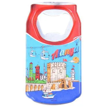 Toptan Alanya Temalı Myros Teneke Kutu Açacak Magnet 43x80 mm - 7
