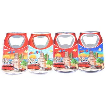 Antalya Themed Customised UV Printed Coca Cola Bottle Shape Plastic Base Bottle Opener 43x80 mm - 4