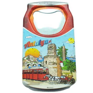 Antalya Themed Customised UV Printed Coca Cola Bottle Shape Plastic Base Bottle Opener 43x80 mm - 9