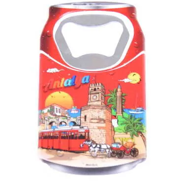 Antalya Themed Customised UV Printed Coca Cola Bottle Shape Plastic Base Bottle Opener 43x80 mm - 10