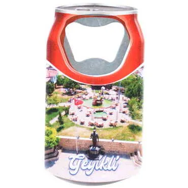 Geyikli Themed Customised UV Printed Coca Cola Bottle Shape Plastic Base Bottle Opener 43x80 mm - 4
