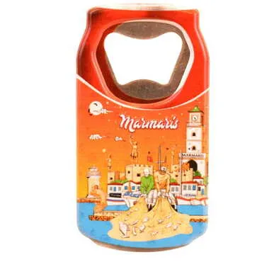 Toptan Marmaris Temalı Myros Teneke Kutu Açacak Magnet 43x80 mm - 3