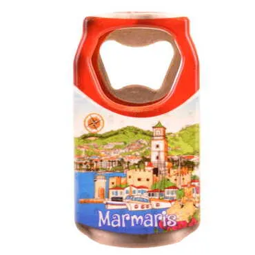 Toptan Marmaris Temalı Myros Teneke Kutu Açacak Magnet 43x80 mm - 8