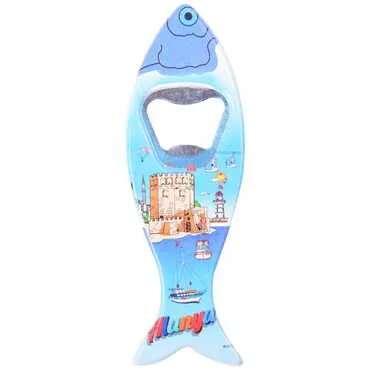 Alanya Themed Customised UV Printed Fish Shape Printed Plastic Base Bottle Opener 42x130 mm - 5