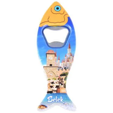 Belek Themed Customised UV Printed Fish Shape Printed Plastic Base Bottle Opener 42x130 mm - 7