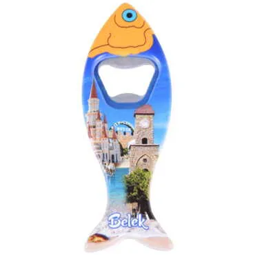 Belek Themed Customised UV Printed Fish Shape Printed Plastic Base Bottle Opener 42x130 mm - 9