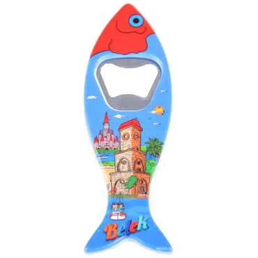 Belek Themed Customised UV Printed Fish Shape Printed Plastic Base Bottle Opener 42x130 mm - 10