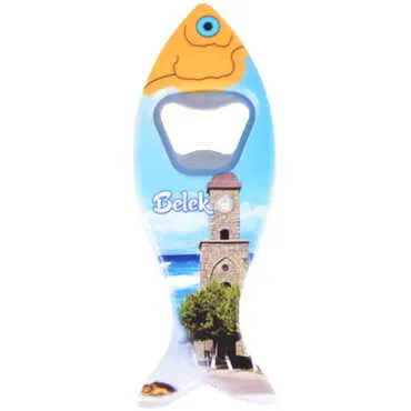 Belek Themed Customised UV Printed Fish Shape Printed Plastic Base Bottle Opener 42x130 mm - 11