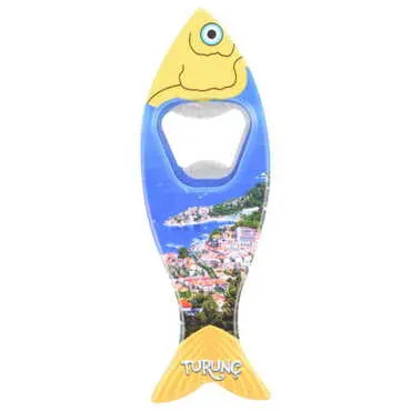 Turunc Themed Customised UV Printed Fish Shape Printed Plastic Base Bottle Opener 42x130 mm - 4