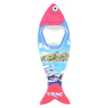 Turunc Themed Customised UV Printed Fish Shape Printed Plastic Base Bottle Opener 42x130 mm - 7