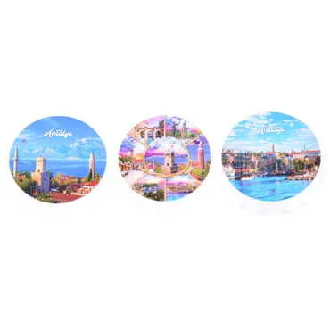 Antalya Themed Customised UV Printed Bottle Cap Shaped Plastic Base Bottle Opener 58x15 mm - 3