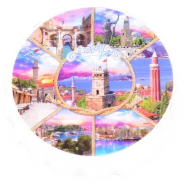 Antalya Themed Customised UV Printed Bottle Cap Shaped Plastic Base Bottle Opener 58x15 mm - 5