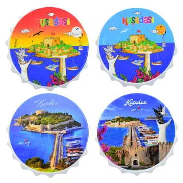 Toptan Kuşadası Temalı Uv Baskılı Küçük Kapak Açacak Magnet 58x15 mm - 5