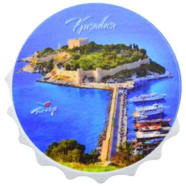 Toptan Kuşadası Temalı Uv Baskılı Küçük Kapak Açacak Magnet 58x15 mm - 8