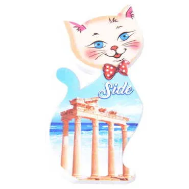 Toptan Side Temalı Uv Baskılı Kedi Şekilli Magnet 43x87 mm - 9