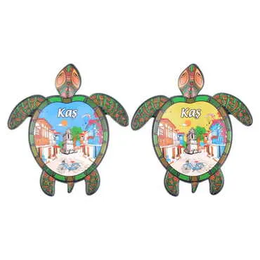 Toptan Kaş Temalı Uv Baskılı Kaplumbağa Şekilli Magnet 80x74 mm - 2