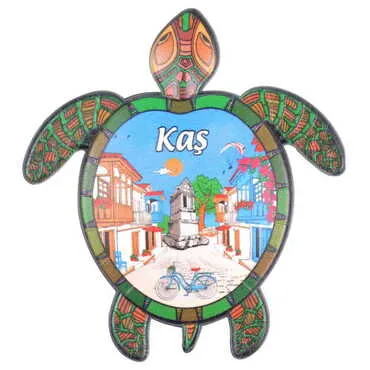 Toptan Kaş Temalı Uv Baskılı Kaplumbağa Şekilli Magnet 80x74 mm - 3