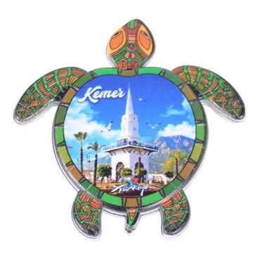 Kemer Themed Customised UV Printed Plastic Base Turtle Shaped Fridge Magnet 80x74 mm - 5