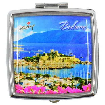 Toptan Bodrum Temalı Myros Metal Kare Hap Kutusu 54x58x18 mm - 6